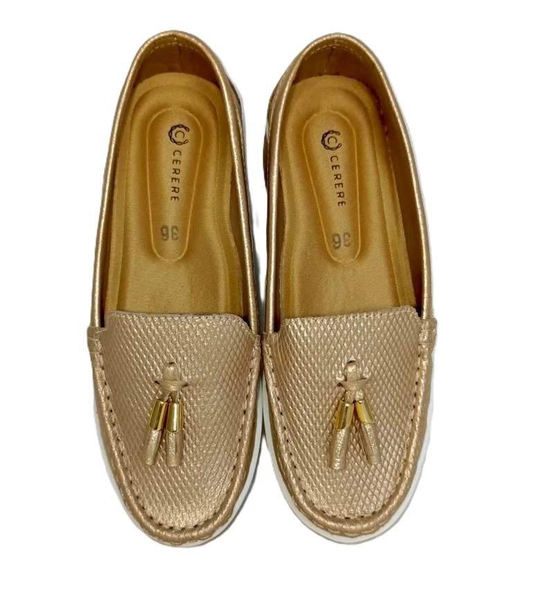 MOCASIN DAMA CHAMPAGNE MODELO 2639 - Imagen 4