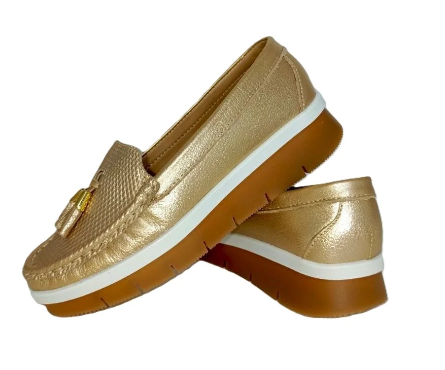 MOCASIN DAMA CHAMPAGNE MODELO 2639