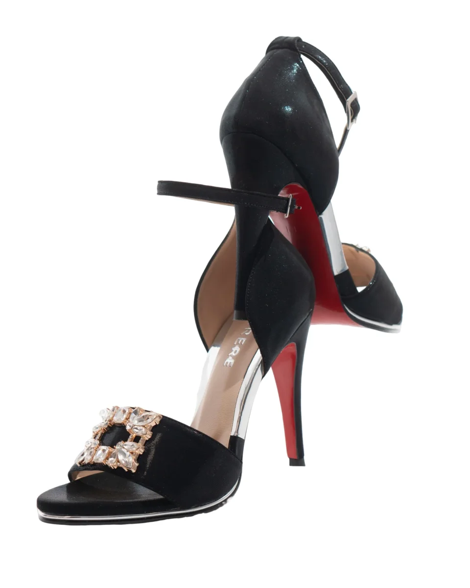 SANDALIA DE TACON NEGRO MODELO E-1017
