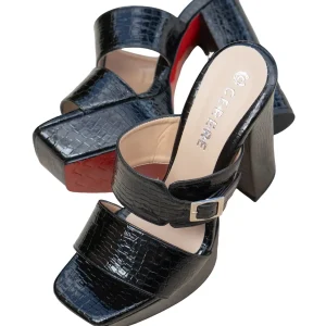 SANDALIA DE TACON NEGRO MODELO E-1065
