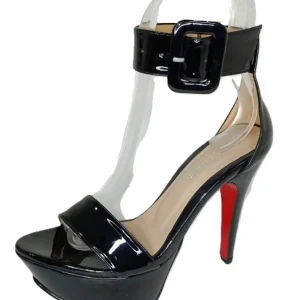 SANDALIA DE TACON NEGRO MODELO E-1090