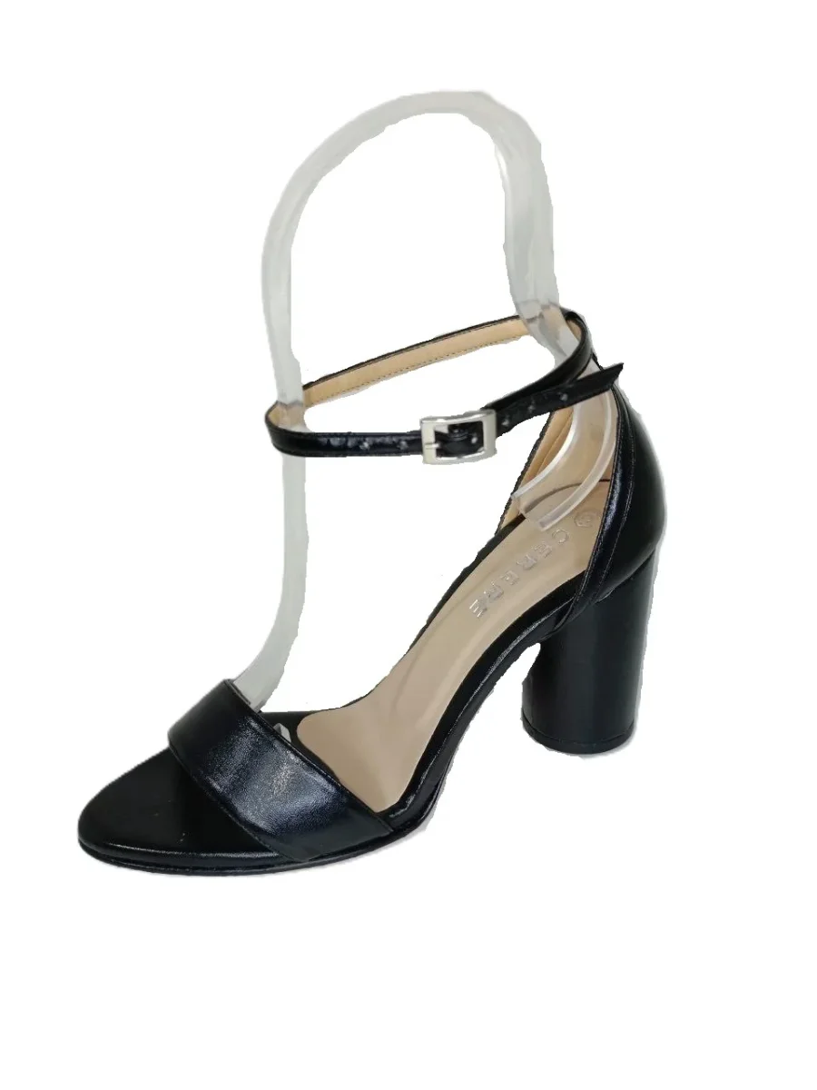 SANDALIA DE TACON NEGRO MODELO E-74