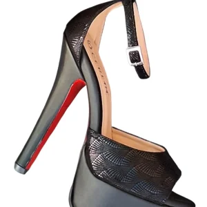 SANDALIA DE TACON NEGRO MODELO E-769