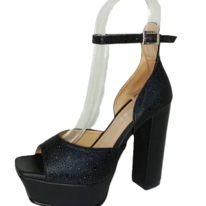 SANDALIA DE TACON NEGRO MODELO E-861