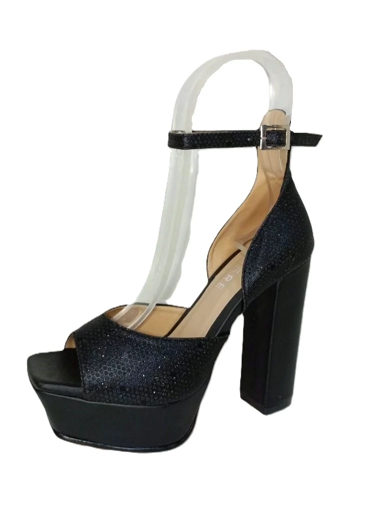 SANDALIA DE TACON NEGRO MODELO E-861 - Imagen 2
