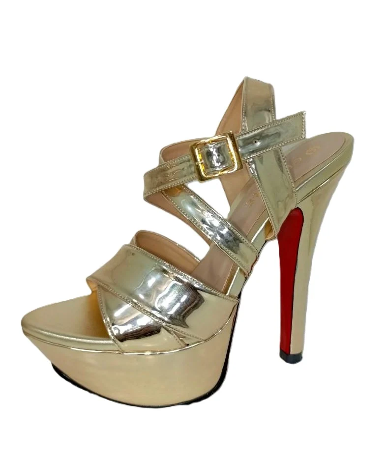 SANDALIA DE TACON CHAMPANG MODELO E-963