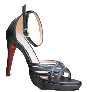 SANDALIA DE TACON NEGRO MODELO E-978
