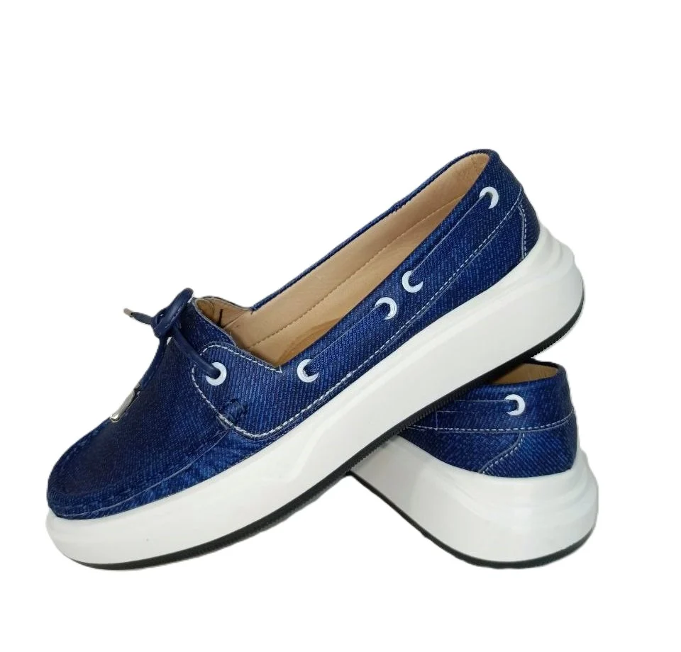 Mocasines Náuticos para Dama en Cuero Azul Marino – Modelo M2100, Comodidad y Estilo Casual. - Imagen 2
