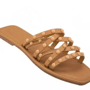 Sandalias Elegantes para Dama en Color Camel - Modelo QD56 de Cerere