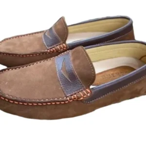 Zapatos Elegantes Casual para Hombre en Cuero Marrón - Modelo 070 con Detalles de Brogue