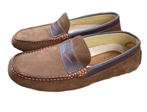 Zapatos Elegantes Casual para Hombre en Cuero Marrón - Modelo 070 con Detalles de Brogue - Imagen 3