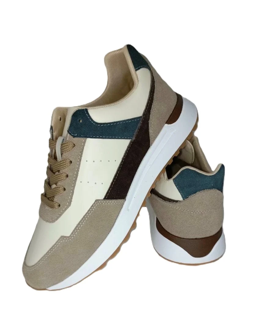 DEPORTIVO CABALLERO BEIGE/MULTICOLOR MODELO 1020 - Imagen 3