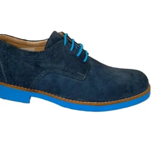 Zapatos Elegantes Casual para Hombre en Cuero Azul Marino - Modelo 2886