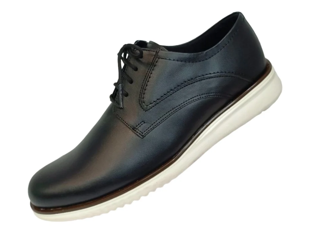 Zapatos Elegantes Casuales para Hombre en Cuero Negro - Modelo 3106 - Imagen 3