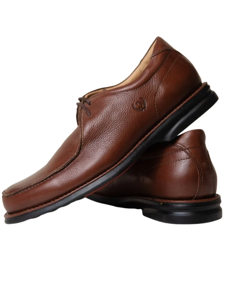 Zapatos de Vestir Elegantes para Hombre en Cuero Pinhao - Modelo 4506 con Plantilla Anatómica y Suela Amortiguada - Imagen 5