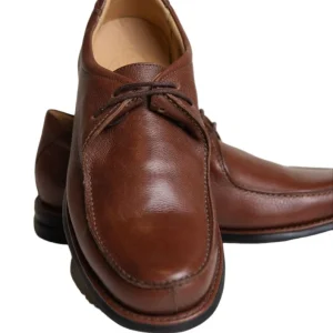 Zapatos de Vestir Elegantes para Hombre en Cuero Pinhao - Modelo 4506 con Plantilla Anatómica y Suela Amortiguada