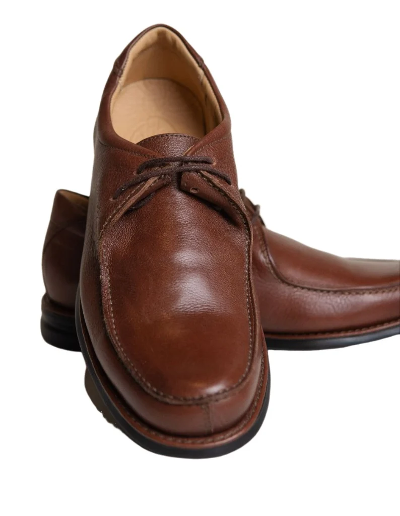 Zapatos de Vestir Elegantes para Hombre en Cuero Pinhao - Modelo 4506 con Plantilla Anatómica y Suela Amortiguada - Imagen 2