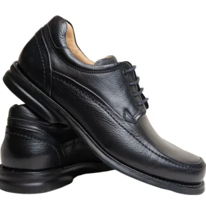 Zapatos de Vestir para Hombre en Cuero Negro con Plantilla Anatómica y Suela Amortiguada - Modelo 4514