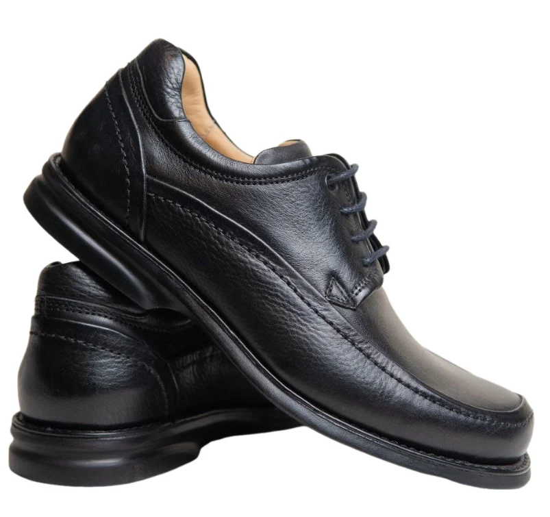 Zapatos de Vestir para Hombre en Cuero Negro con Plantilla Anatómica y Suela Amortiguada - Modelo 4514 - Imagen 3