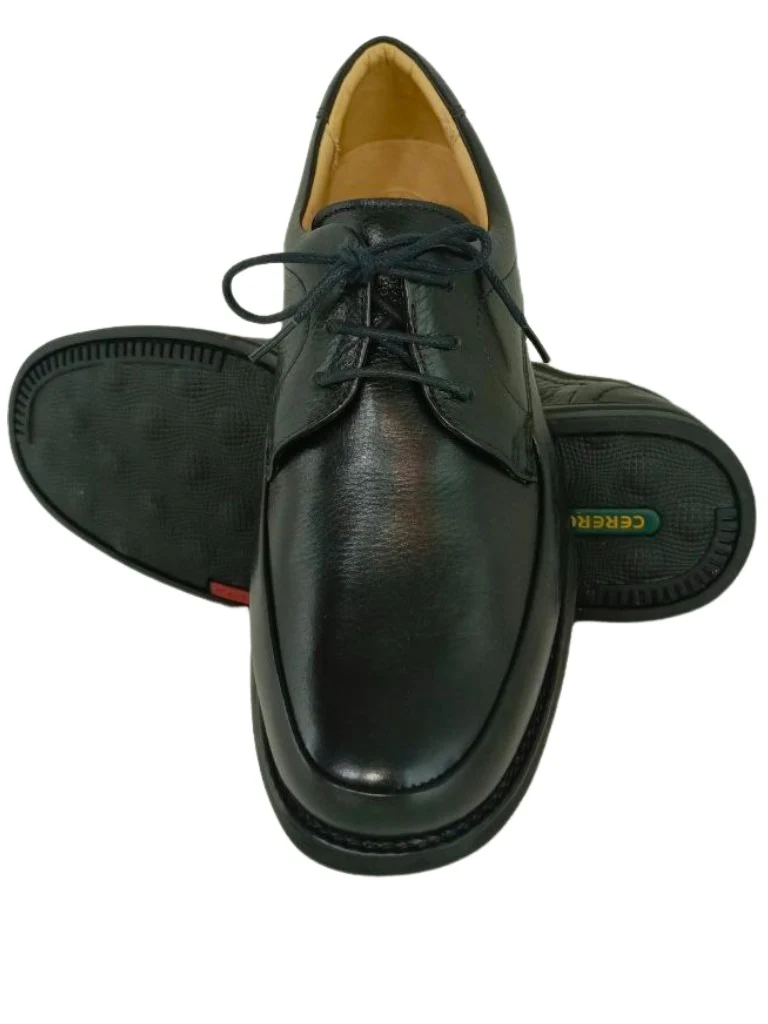 Zapatos Elegantes de Cuero para Hombre en Negro con Plantilla Anatómica y Suela Amortiguada - Modelo 4527 - Imagen 3