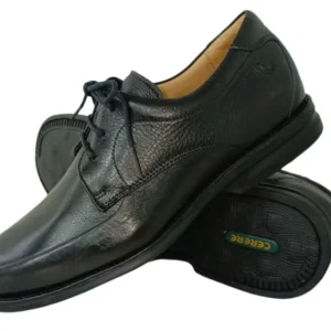 Zapatos Elegantes de Cuero para Hombre en Negro con Plantilla Anatómica y Suela Amortiguada - Modelo 4527