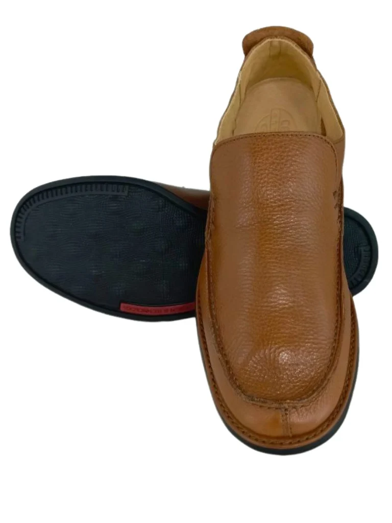 Zapatos de Vestir Elegantes para Hombre en Cuero Conhaque - Modelo 4541 con Plantilla Anatómica y Suela Amortiguada - Imagen 3