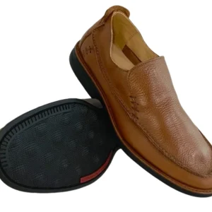 Zapatos de Vestir Elegantes para Hombre en Cuero Conhaque - Modelo 4541 con Plantilla Anatómica y Suela Amortiguada