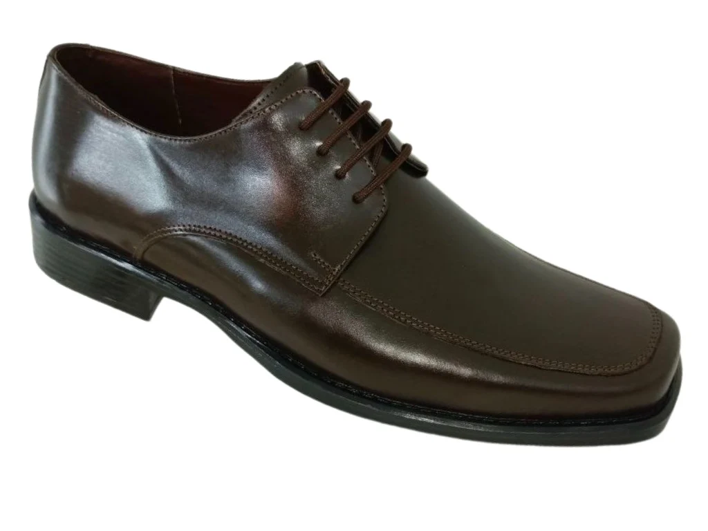 Zapatos Elegantes de Vestir para Hombre en Color Marrón - Modelo 632 de Cuero de Alta Calidad - Imagen 3