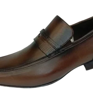 Zapatos de Vestir para Hombre en Cuero Café con Plantilla Anatómica y Suela Amortiguada - Modelo 6402