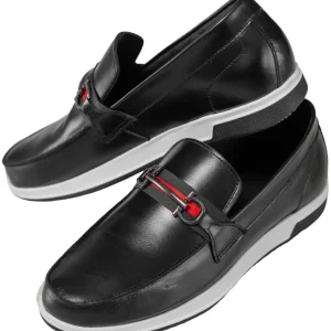 Mocasines Casual para Hombre en Negro con Suela Blanca - Modelo 646