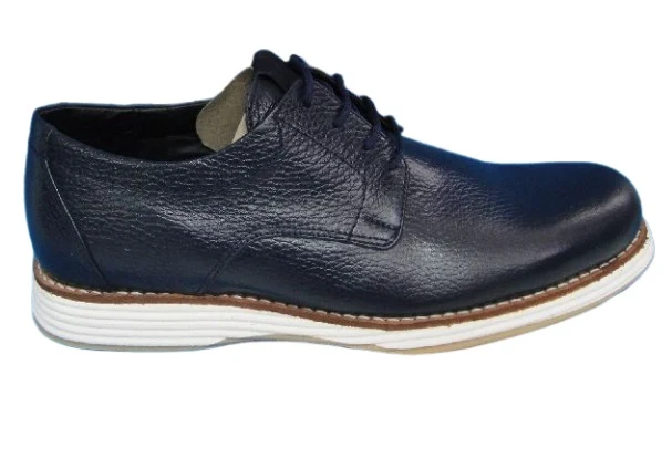 Calzado Casual Elegante para Hombre en Cuero Azul Modelo 6887 - Comodidad y Estilo Diarios
