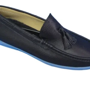 Zapatos Casual para Hombre en Cuero de Alta Calidad - Azul Marino Modelo 714