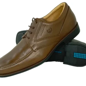 Zapatos de Vestir Elegantes para Hombre en Cuero Marron - Modelo 7712 con Plantilla Anatómica y Suela Amortiguada