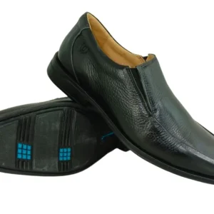 Zapatos de Vestir Elegantes para Hombre en Cuero Negro- Modelo 7718 con Plantilla Anatómica y Suela Amortiguada