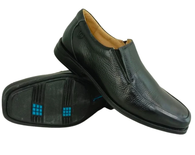 Zapatos de Vestir Elegantes para Hombre en Cuero Negro- Modelo 7718 con Plantilla Anatómica y Suela Amortiguada - Imagen 2