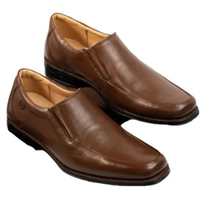 Zapatos de Vestir Elegantes para Hombre en Cuero Marrón - Modelo 7718 con Plantilla Anatómica y Suela Amortiguada