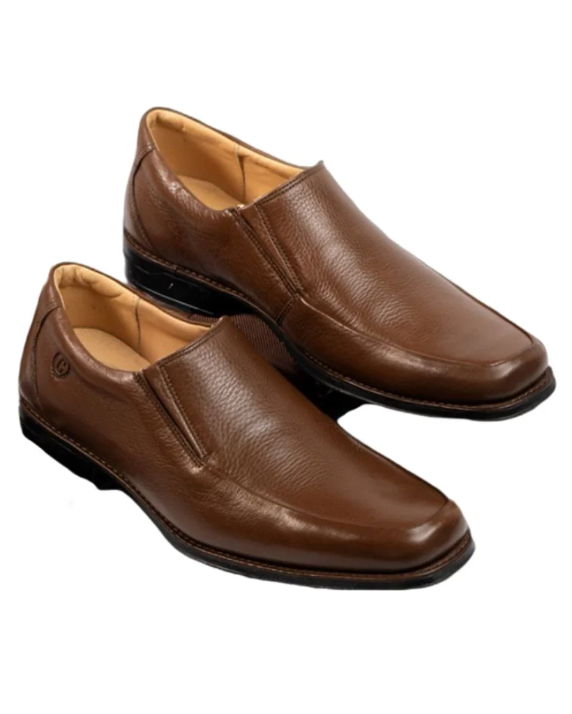 Zapatos de Vestir Elegantes para Hombre en Cuero Marrón - Modelo 7718 con Plantilla Anatómica y Suela Amortiguada - Imagen 2