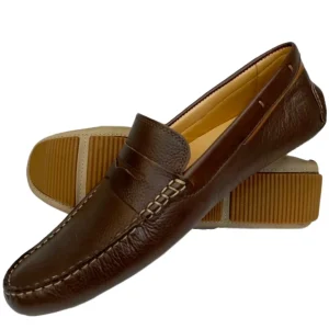 Zapatos de Vestir Elegantes para Hombre en Cuero Café con Plantilla Anatómica y Suela Amortiguada - Modelo 7805