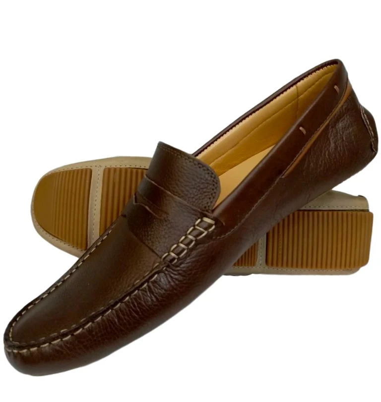 Zapatos de Vestir Elegantes para Hombre en Cuero Café con Plantilla Anatómica y Suela Amortiguada - Modelo 7805 - Imagen 2