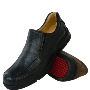 Zapatos de Vestir para Hombre en Cuero Negro con Plantilla Anatómica y Suela Amortiguada - Modelo 7810