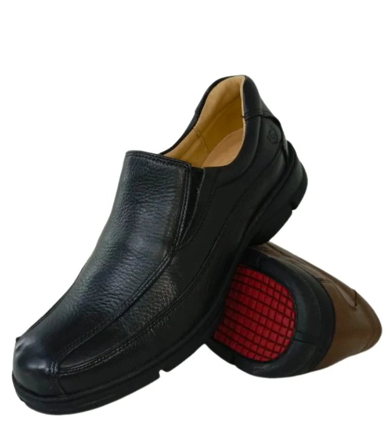 Zapatos de Vestir para Hombre en Cuero Negro con Plantilla Anatómica y Suela Amortiguada - Modelo 7810 - Imagen 3