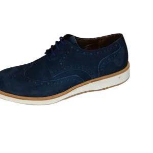 Zapatos Elegantes Casual para Hombre en Cuero Azul Marino - Modelo 7884