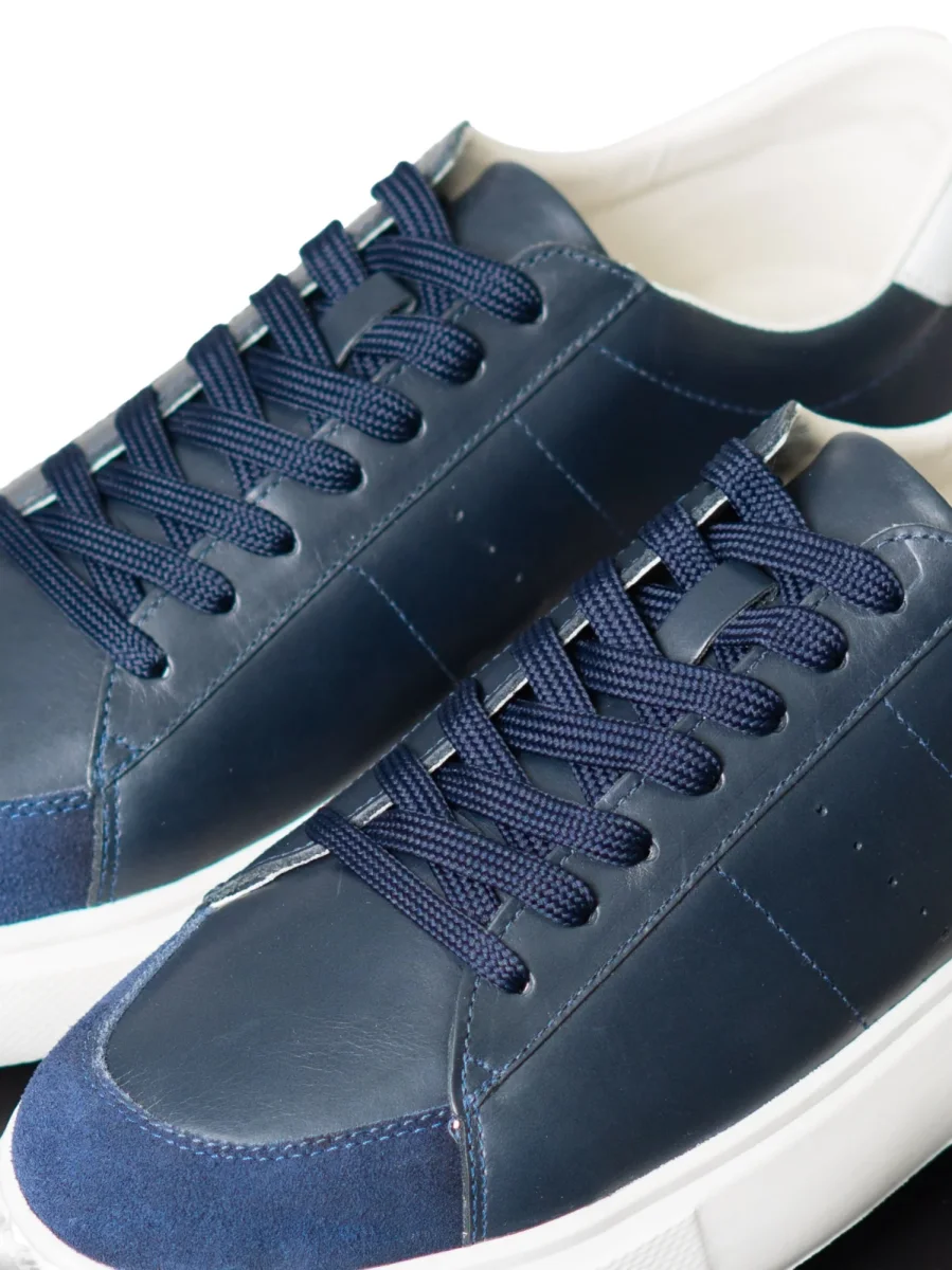 Zapatillas Deportivas Elegantes para Hombre en Azul Marino, Rey y Blanco - Modelo 806 - Imagen 3