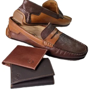 Zapatos de Vestir Confortables para Hombre en Cuero Café/Whisky - Modelo 8500 Elegantes y Duraderos