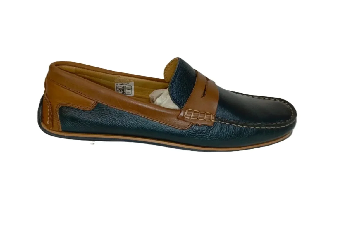 Zapatos de Vestir para Hombre en Cuero Marino/Whisky con Plantilla Anatómica y Suela Amortiguada - Modelo 8500 - Imagen 2