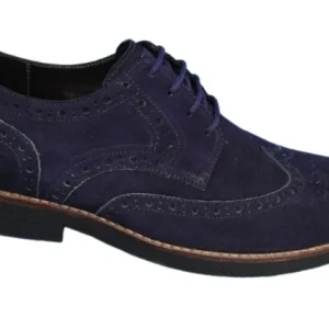 Zapatos Casuales Elegantes para Hombre en Cuero Azul Marino - Modelo 884