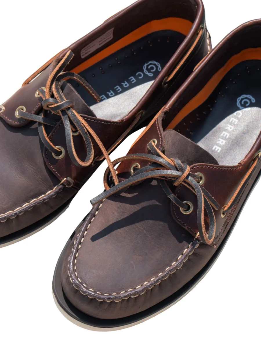 Zapatos Náuticos Casual para Hombre en Piel Marrón Oscuro - Modelo SP01 - Imagen 3