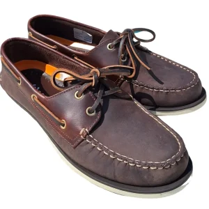 Zapatos Náuticos Casual para Hombre en Piel Marrón Oscuro - Modelo SP01