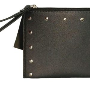 Cartera Casual Elegante Negra Modelo 510 con Tachuelas Metálicas