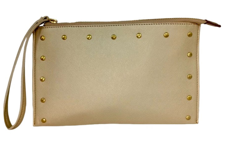 Cartera Casual de Diseño Moderno en Champagne - Modelo 510 con Tachuelas Metálicas - Imagen 3